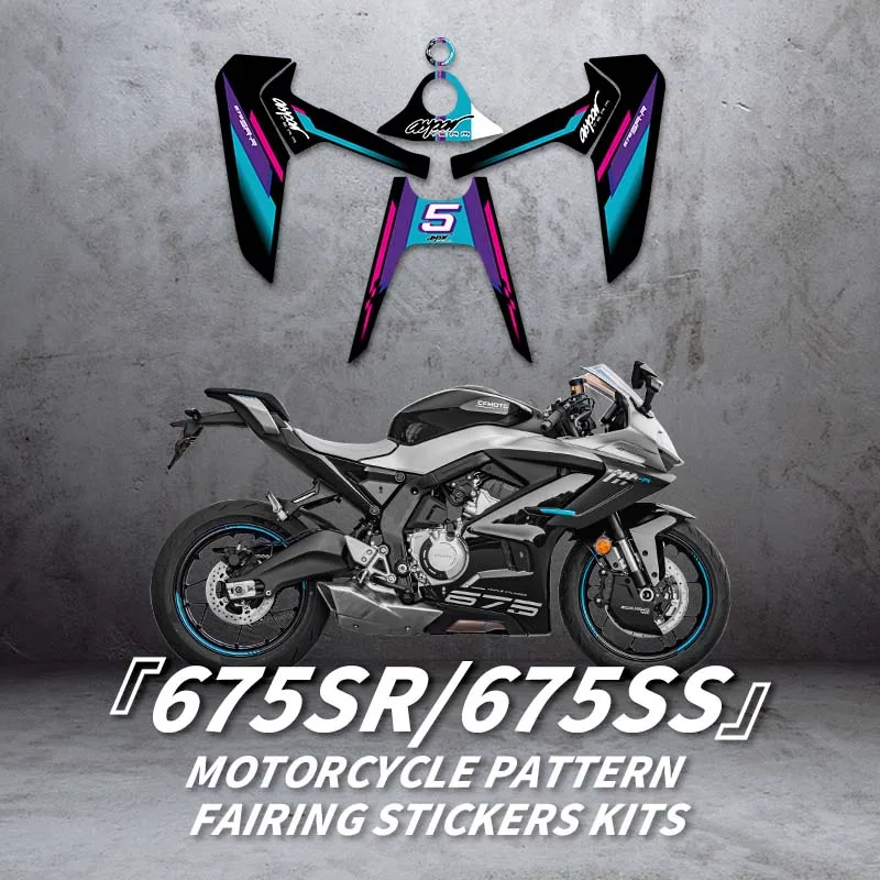 

For CFMOTO 675SR Motorcyle PatternFairing Stickers Kits Pasted On Body Paint Parts Area Accessories Decoration Stickers