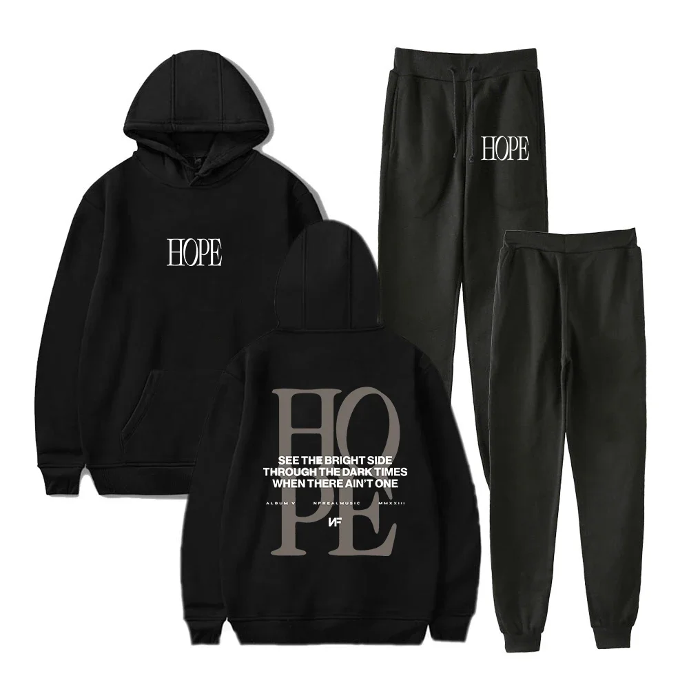 Rapper nf Hoffnung Tour Merch Herren Sportswear Set Casual Trainings anzug zweiteiliges Set Sweatshirt Jogging hose Jogging anzug y2k Kleidung