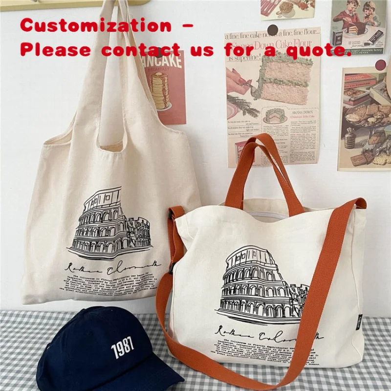 custom.Chuanghua Top Quality Big Canvas Tote Bag Cotton Shopping Bag Beach Tote Bag With Custom Printed