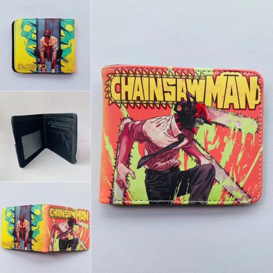 Chainsaw Man Wallets Cute Cartoon Comics Purse Student Game Wallet Credit Card Holder