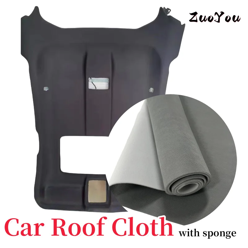 

Fabric Car Roof Cloth with Sponge Backing Non-Adhesive for Car Interior Material DIY Roof Repair Simple Operation Decoration