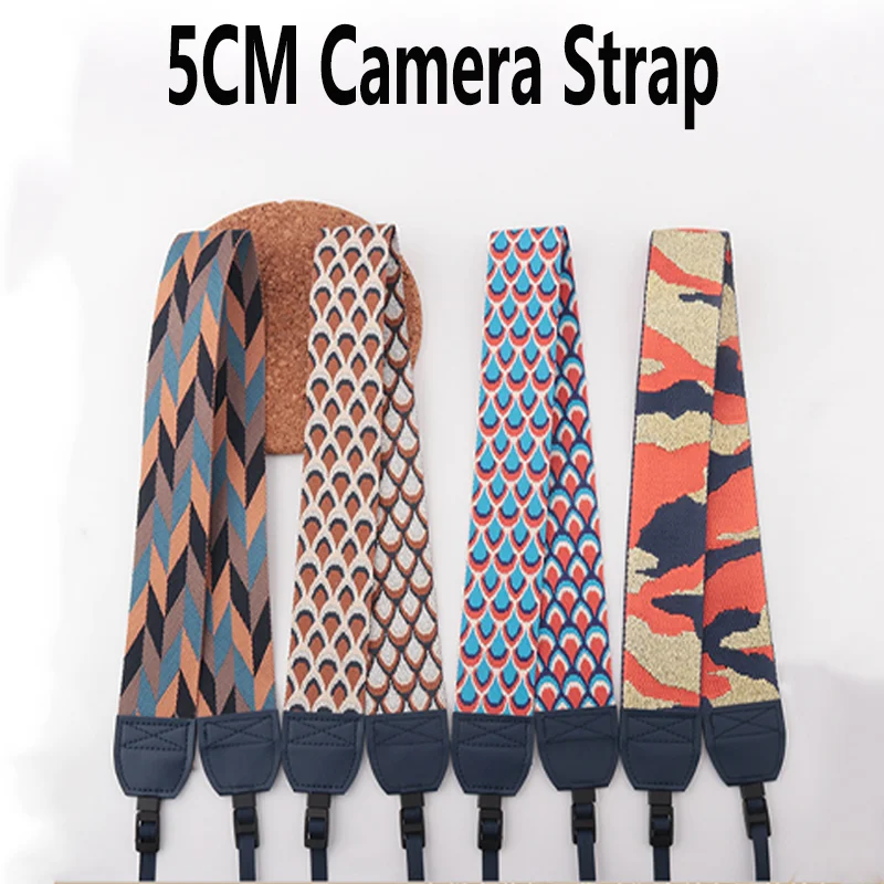 Portable Camera Strap Adjustable Cotton Leather Camera Shoulder Neck Strap Belt For Sony/ Nikon Camera Belt For DSLR Digital SLR