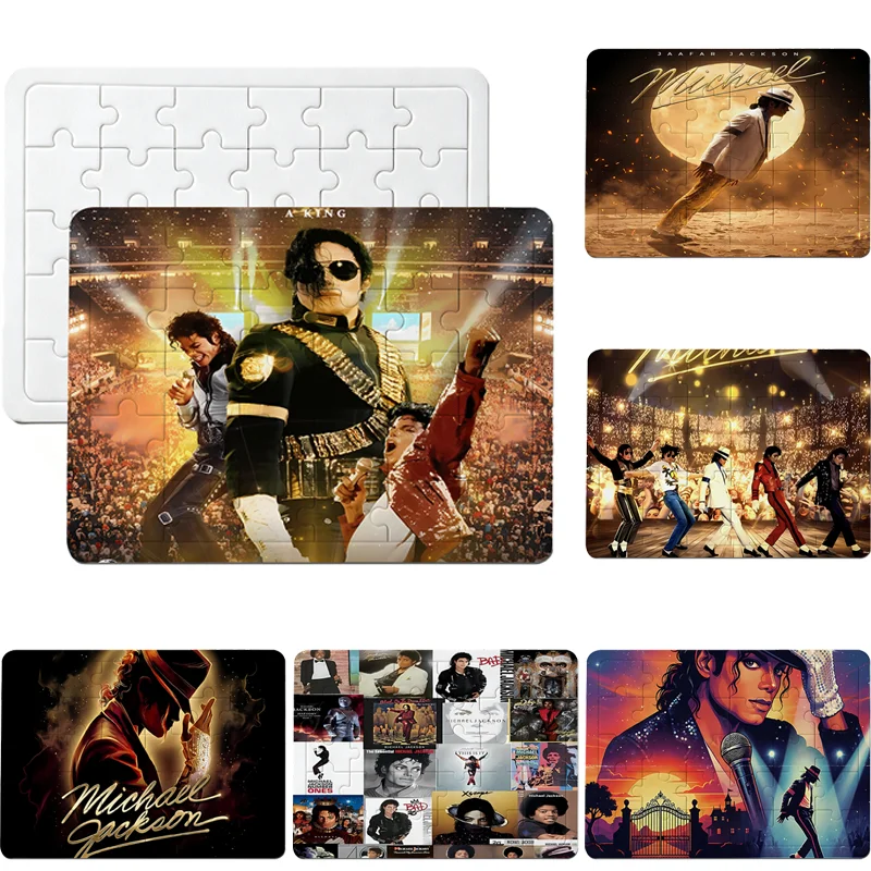 Michael Jackson Themed Paper 30PCS Jigsaw Puzzles The King of Pop MJ Pattern Puzzle Educational Learning Toys Unisex Gifts New