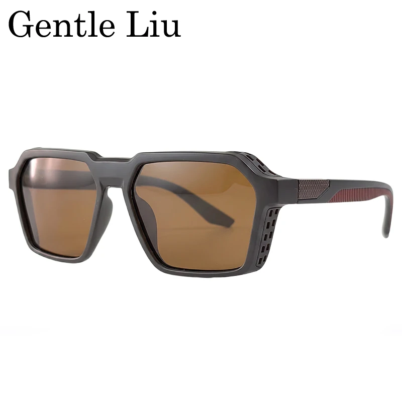 Polarized Steampunk Classic Square Sunglasses Men 2026 Luxury Brand Oversized Shield Windproof Driving Sun Glasses UV400 Eyewear