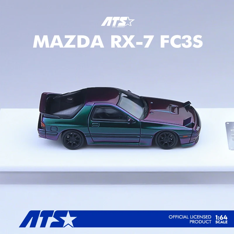 Nieuwe Ats 1:64 Mazda Rx-7 Fc3s Kameleon Simulatie Legering Miniatuur Gegoten Auto Model Aangepaste Kinderspeelgoed Collectible Ornament