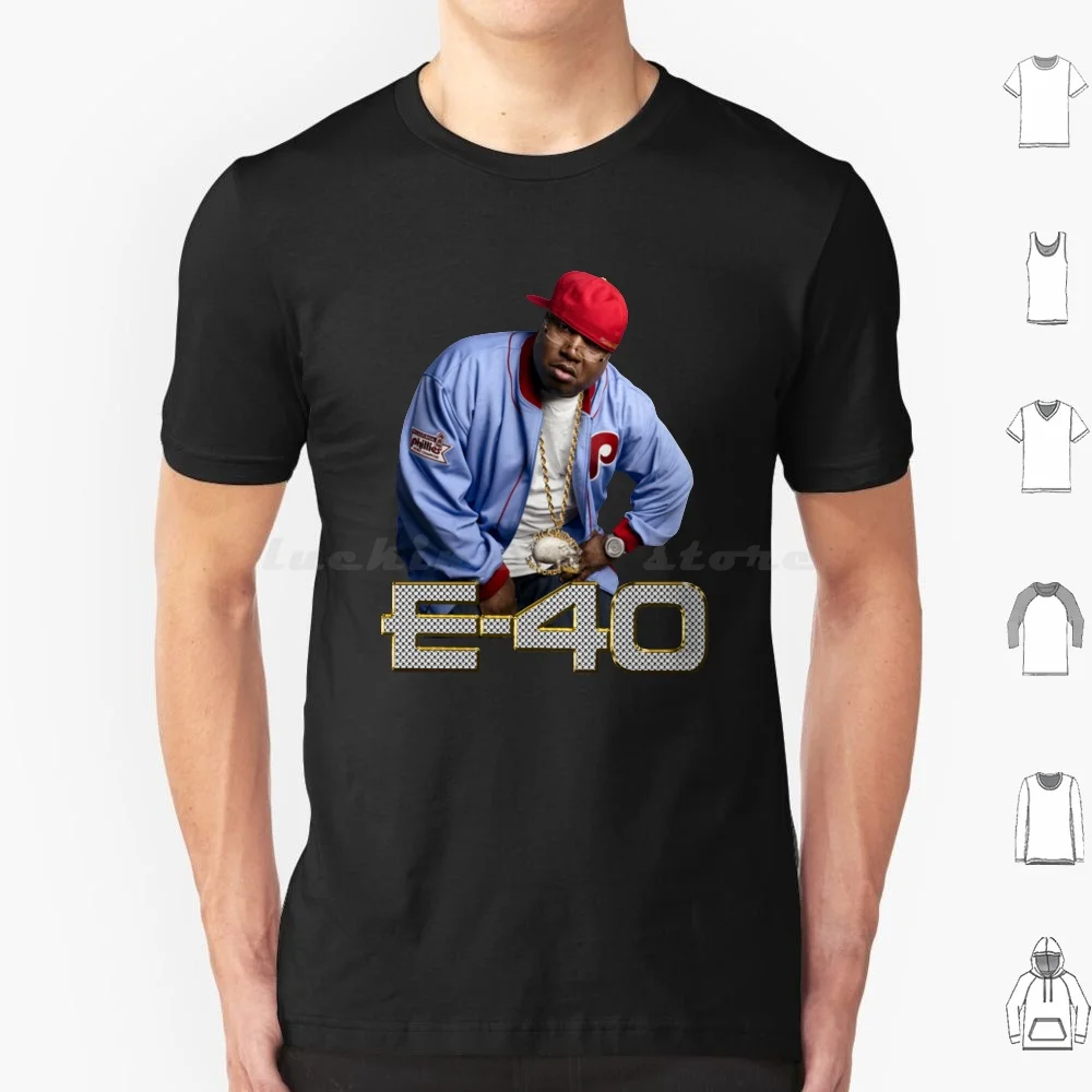 Camiseta de E-40 talla grande 100% algodón E 40 Earl Tywone Stevens Sr E40 The Click Sick Wid It Records Bay Area Tell Me When To Go