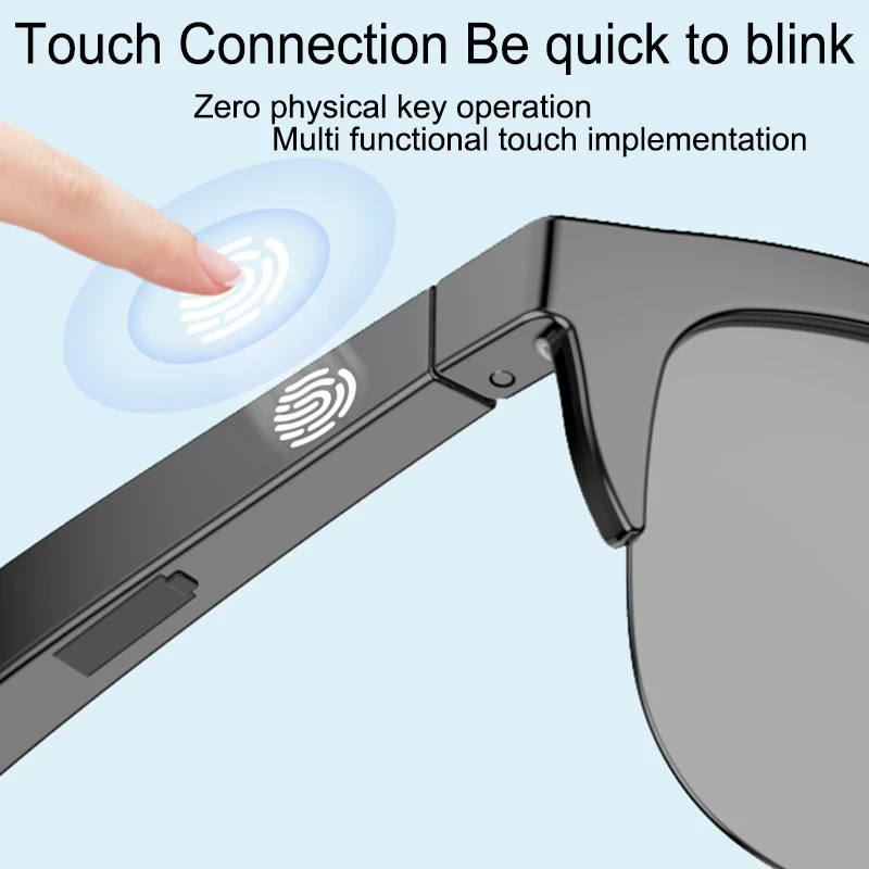 Smart Bluetooth music glasses Lenses Man Water Proof Smartglass Stereo Connected Bezel Smartglasses Polarized Men's Sunglasses