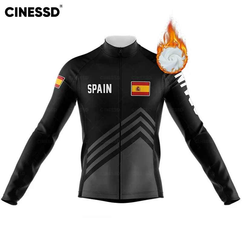 Winter Jacket 2023 Thermal Fleece Cycling Jacket for Men Long Sleeve Bicycle Clothing Ropa ciclismo para hombre MTB Bike Jersey