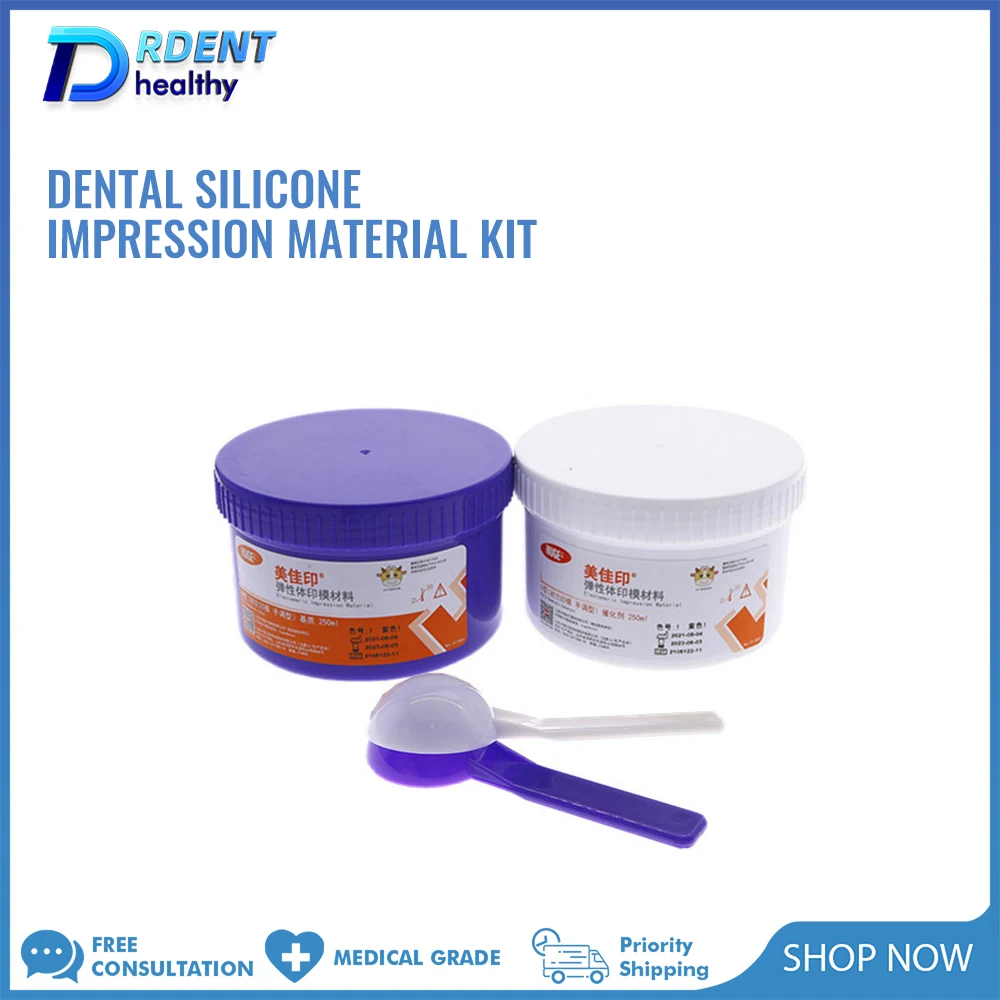 

Dental Silicone Impression Material Kit Light Body Heavy Body For Crowns Bridges Implants Dentist Supplies Elastomeric Putty