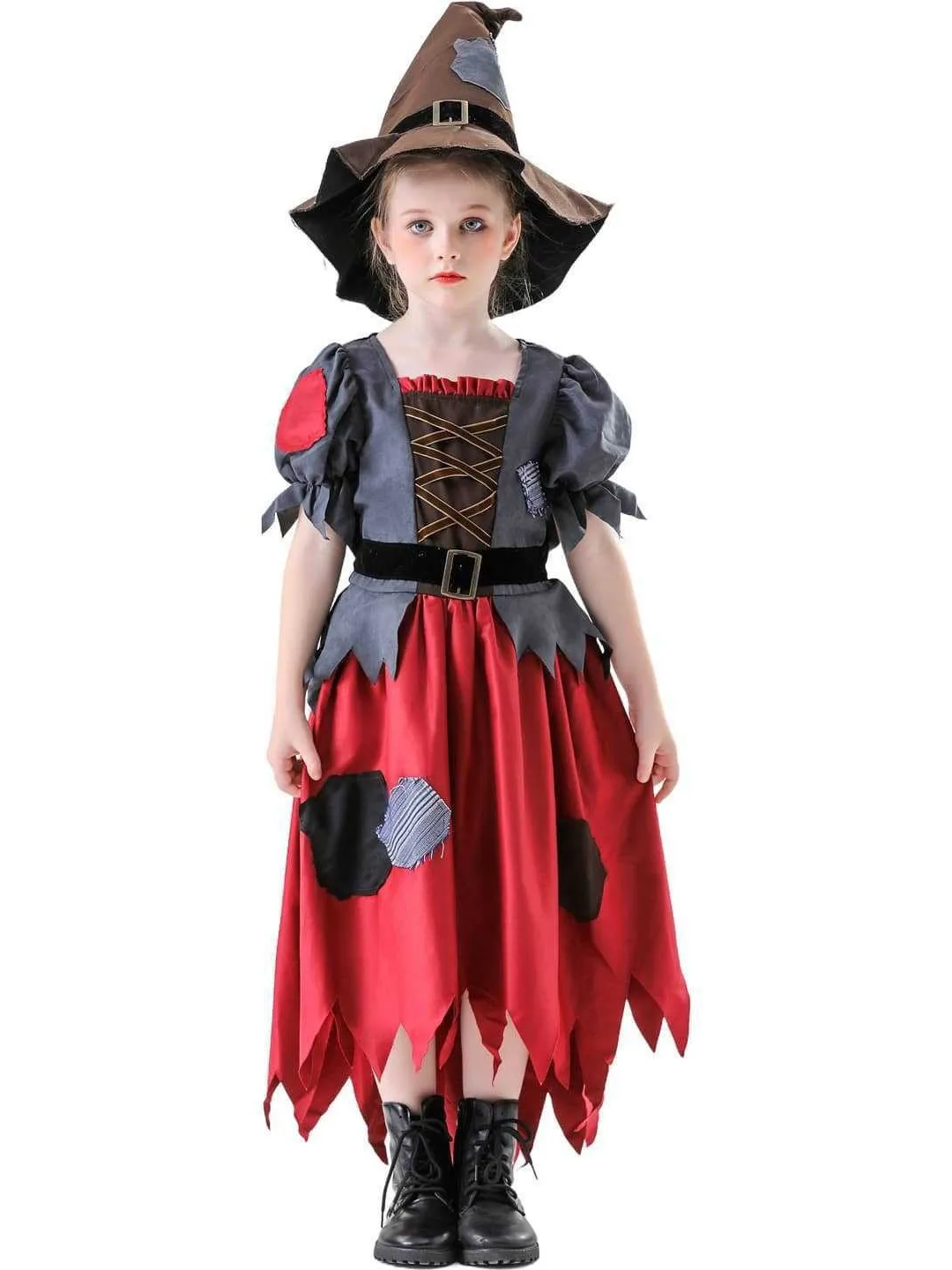 

Children's Cosplay loween Festival Par Little Witch Stage Performance Role-plang Costume Traditional Ethnic Stage Outfit