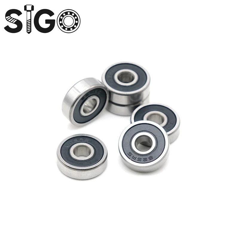 10PCS 696RS 6X15X5 Mm Miniature  Bearing ABEC-7  Ball Bearings RS 696 2RS 696-2RS With Black Sealed R-1560DD