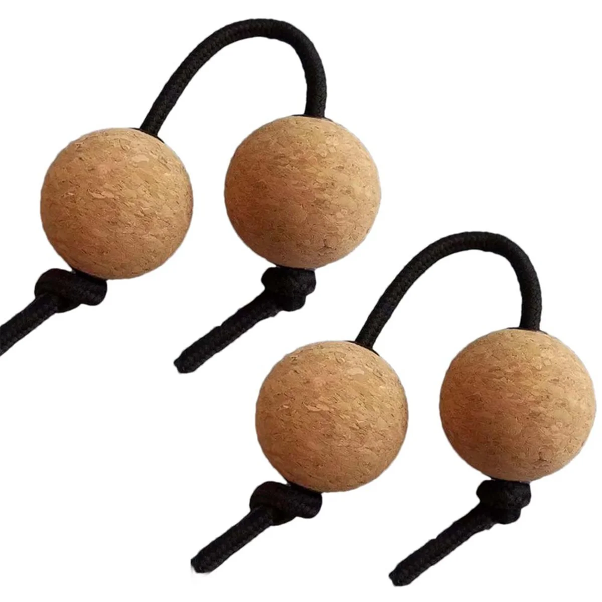 High-end Shaker 2 Pairs Cork Kashaka Shaker Asalato Ball Instrument Percussion Instrument Classical African Balls for Music