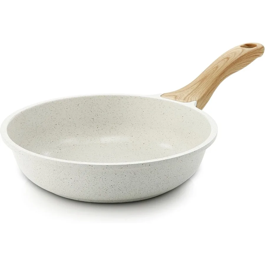 

8Inch Nonstick Ceramic Frying Pan Skillet for Healthy Cooking Perfect for Omelets and Eggs Induction Compatible Heat Resistant