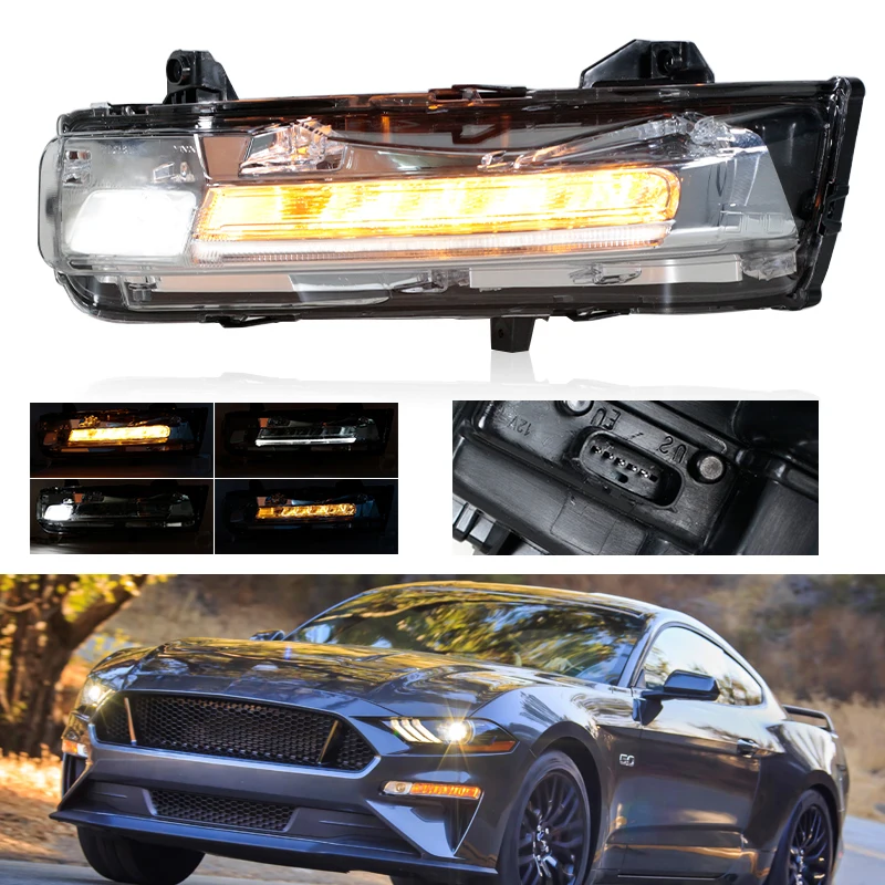 Для Ford Mustang 2018-2020 европейской версии: передние противотуманные фары, ДХО, указатели поворота, фары головного света, автомобильные аксессуары