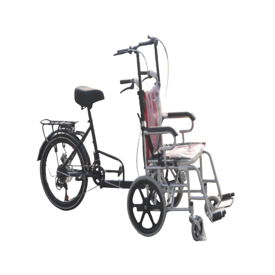 The rear half of the wheelchair bycicle rehabilitation disabled riding convenient for riding20-inch disc brake shifting