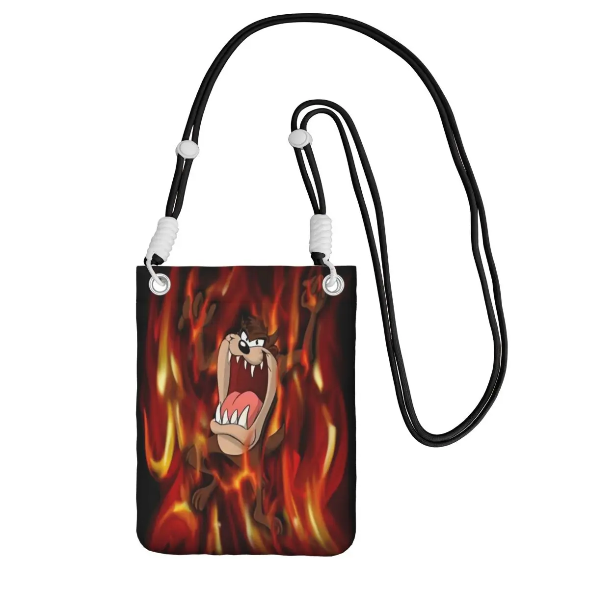 

Кошелек для смартфона Angry Tasmanians Devils с ремешком, сумка через плечо с мультяшным рисунком, женская и мужская походная сумка для мобильного телефона