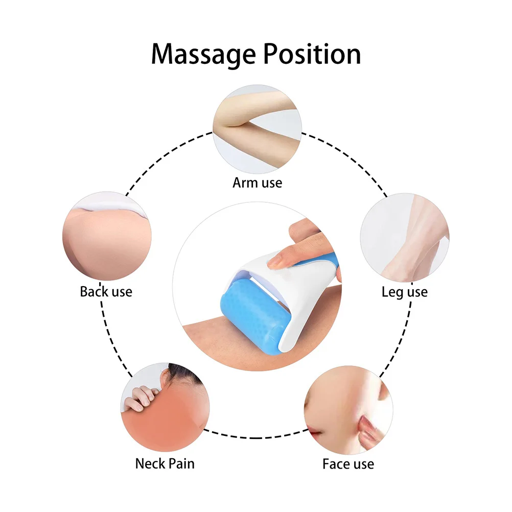 ลูกกลิ้งน้ำแข็งวัสดุระดับพรีเมี่ยมการออกแบบตามหลักสรีรศาสตร์ลูกกลิ้งนวดหน้าบำรุงผิวเครื่องมือป้องกันความเมื่อยล้าอาการบวม