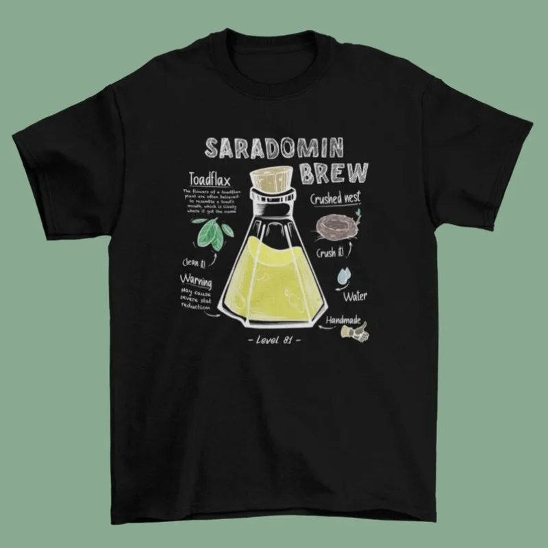 

00012900#A-Sara Brew Recipe - Classic T-Shirt - Osrs T-Shirt - Top Gaming Fashion Man & Woman Shirt - Gift for Him
