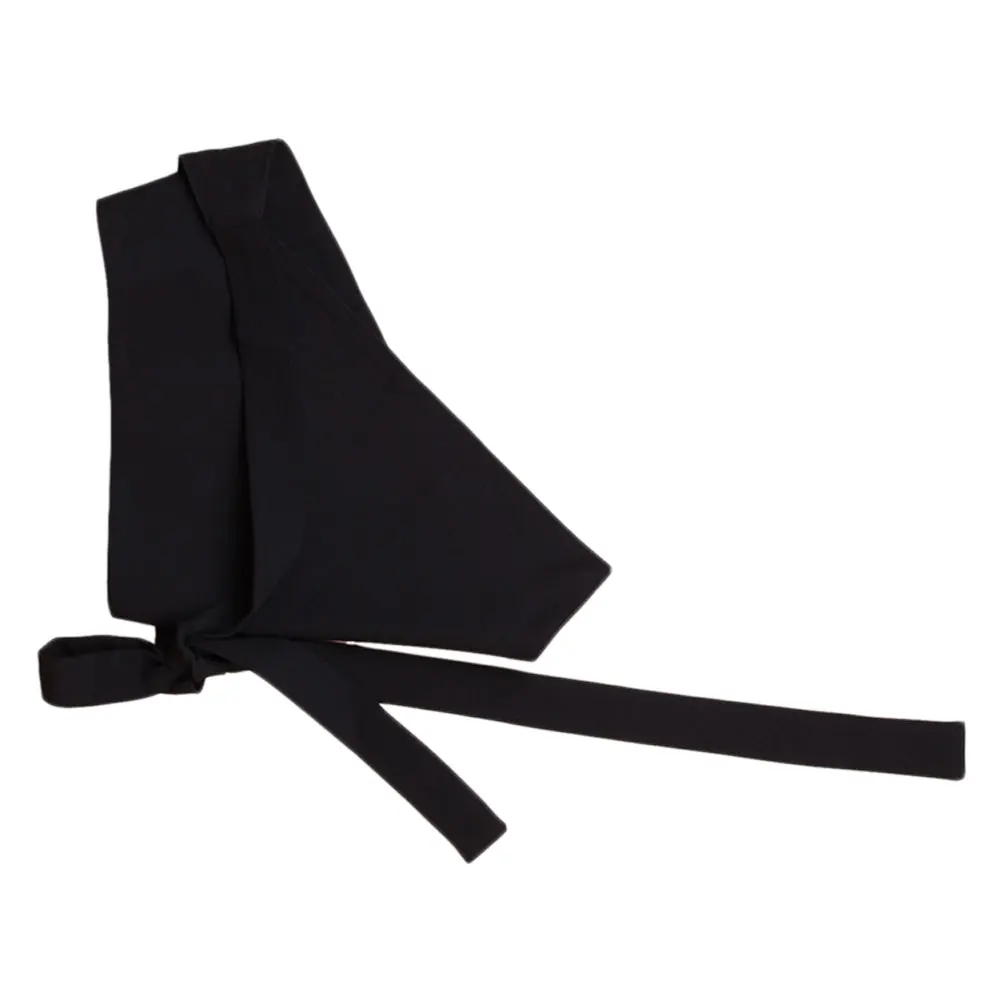 

Knotted Waistband Belt Triangle Black Wide Belts Women Cloth Durable Irregular Design Dress Shirt Blouse Accessory Photo Prop