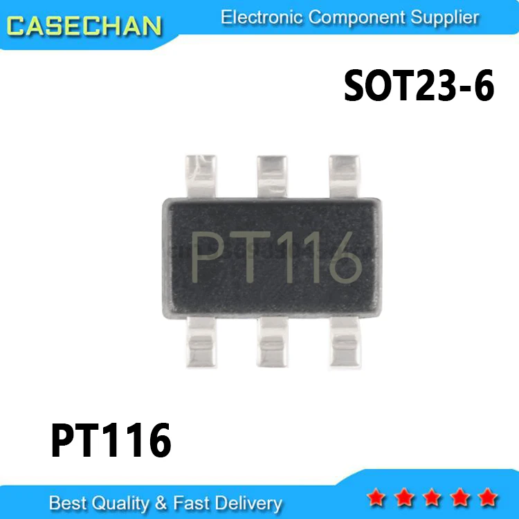 10PCS PT116 SOT23-6 SMD