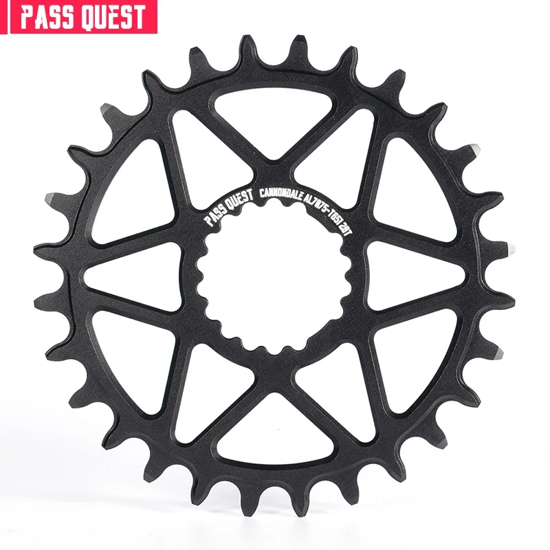 PASS QUEST SL SISL 0mm Offset Chainring Teeth Direct Mount 28-52T Round Chainwheel for Cannondale 12 Speed MTB Gravel Bike