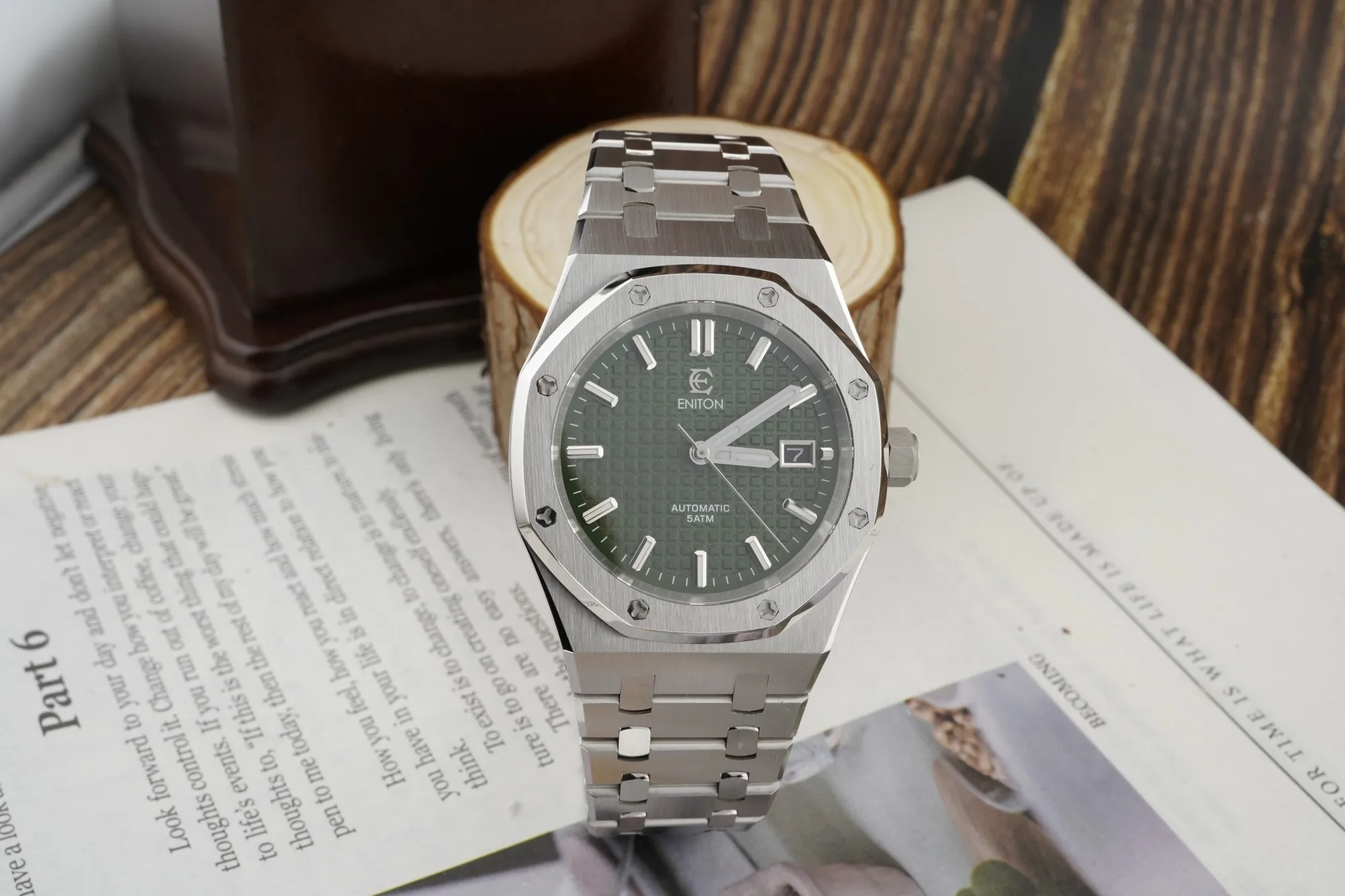 ENITON 41mm Luxury Business Waterproof Montres Automatiques Leisure NH35 Night Light Automatic Watch Man Birthday Gift