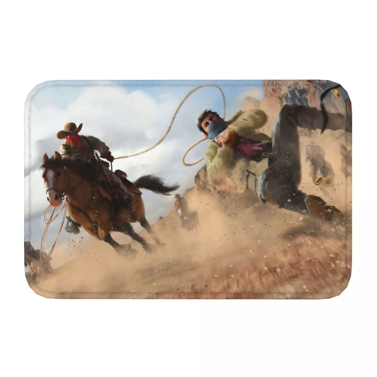 Red Dead Redemption John Marston Game Anti-Slip Doormat Kitchen Mat Being Strangled Floor Carpet Entrance Door Rug Indoor Decor