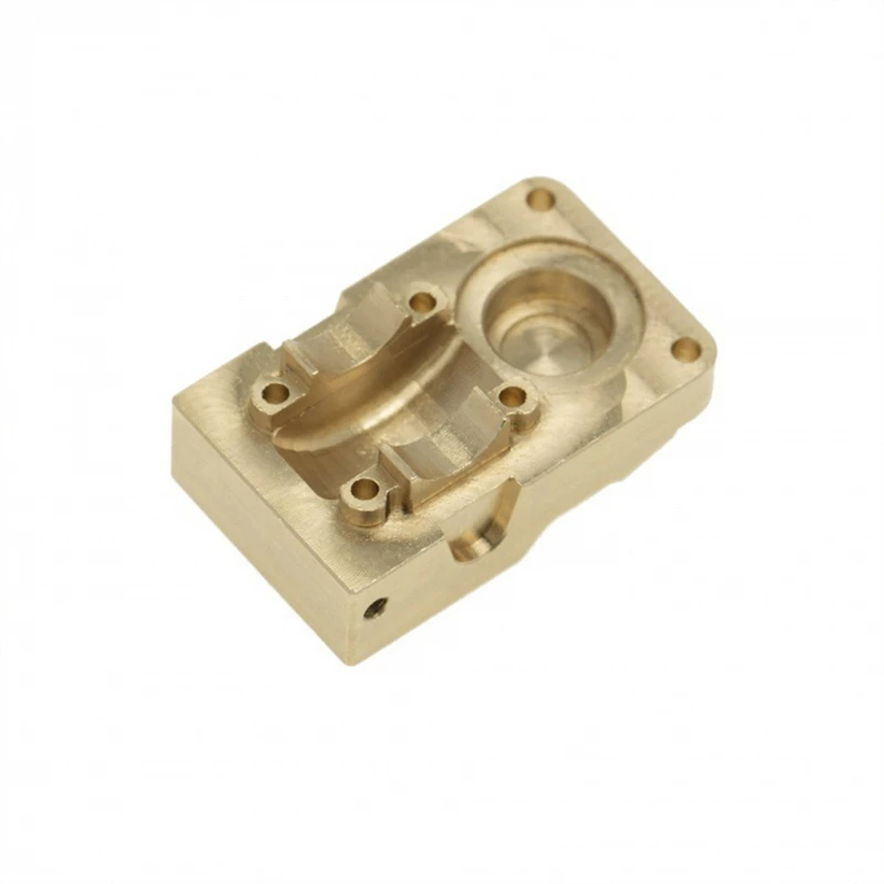 Brass Bridge Cover Counterweight Cover With Guard Plate Gold&Silver Accessories For 1/24 Simulation Model Axial SCX24 90081