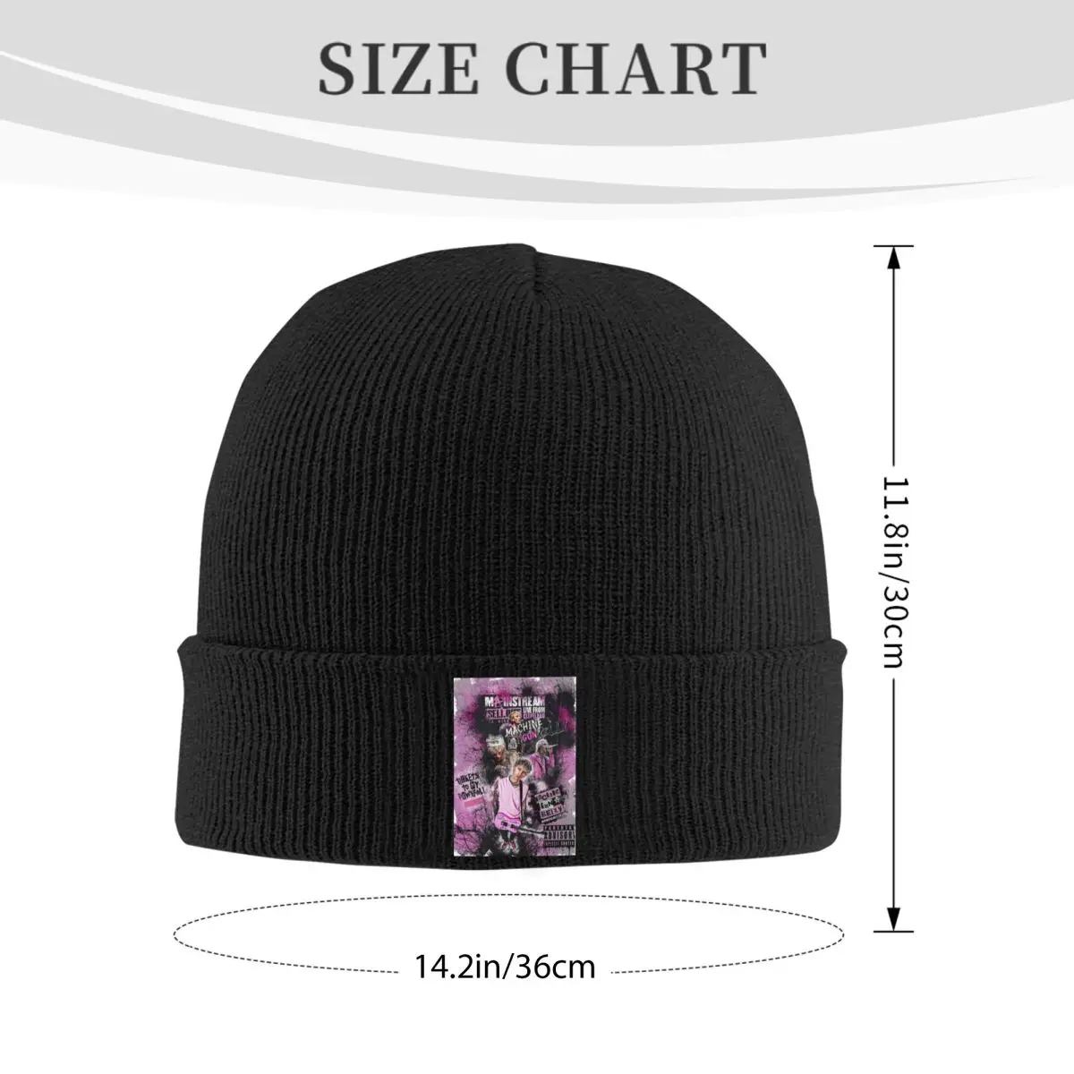 Rapper MGK M-Machine Gun K-Kelly Warm Knitted Cap Winter Knit Bonnet Hat Skullies Beanies Hip Hop Caps for Unisex