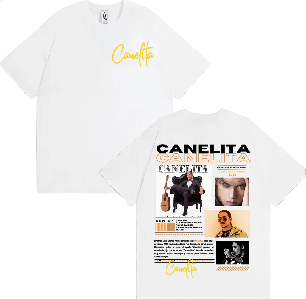 تي شيرت Canelita Jonathan Vera بغطاء جرافيك تي شيرت للرجال والنساء Harajuku Gothic High Street تي شيرت 100% قطن قصير الأكمام تي شيرت علوي