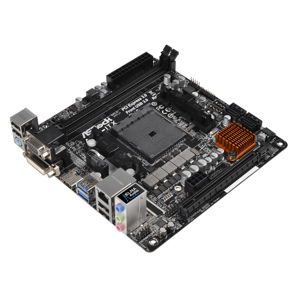 ASRock A68M-ITX Motherboard Support for Socket FM2+ 95W / FM2 100W Processors 32GB DDR3 1866MHz HDMI PCIe 3.0 AMD A68H Mainboard