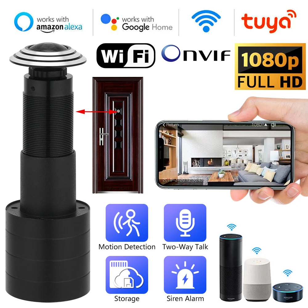 Hot Selling 4K HD Wireless WiFi Door Peephole Camera Motion Detection Recording For Phone