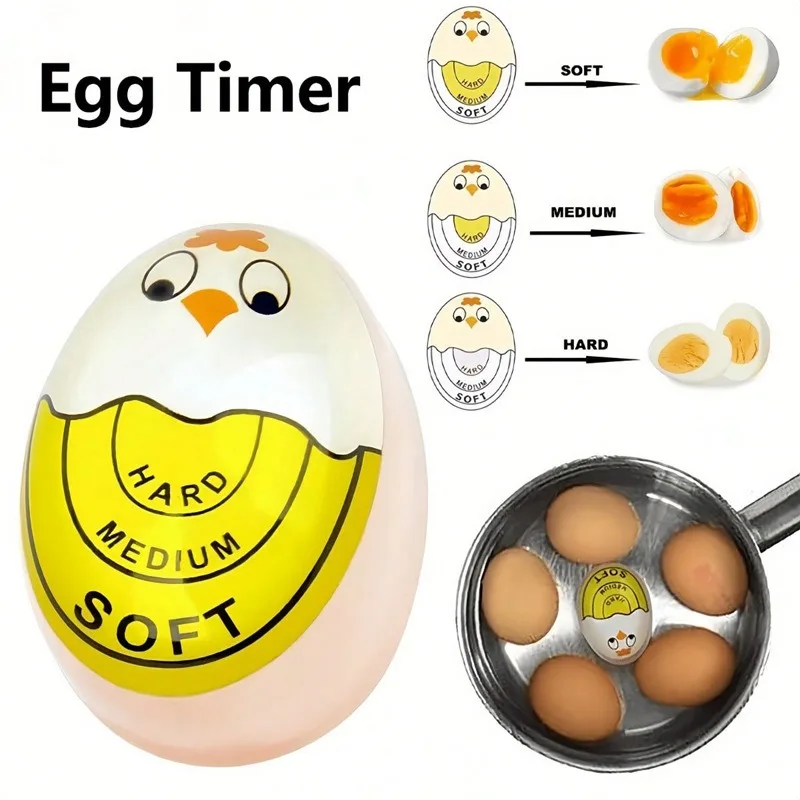 Kitchen Resin Egg Color Changing Timer Creative Cooking Tool for Delicious Soft Boiled Eggs Food Grade Observers for Hard Or Sof