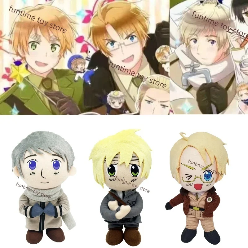 Cute Hetalia: Axis Powers Plush Doll Toy Kawaii The Beautiful World Arthur Kirkland Gilbert Beilschmidt Plush Toy For Kid Gifts