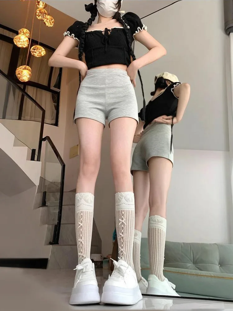 

2025 New arrival sexy shorts,tight hot pants casual women's spring high waist slimming sports shorts