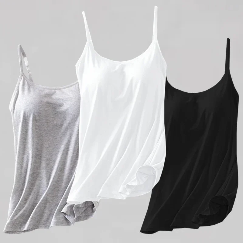 Women Camisoles Summer Girl Sexy Strap Cotton Sleeveless Thin Camisole Vest Solid Top Simple Base Vest Tops Female Undies