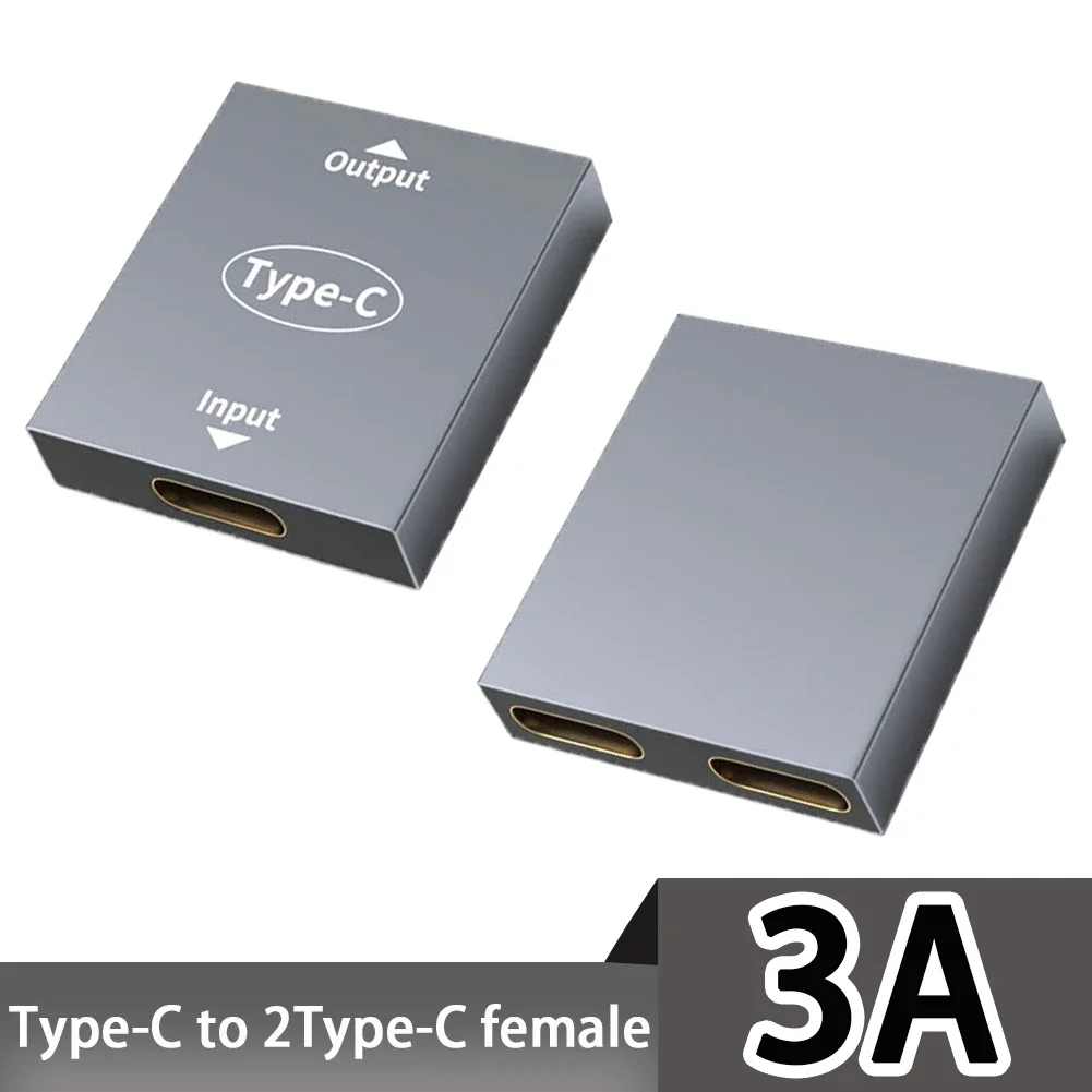 Преобразователь типа c «мама» от одного до двух, 5 В, 3 А, зарядка типа «мама» от 1 до 2, может заряжать в тот же время