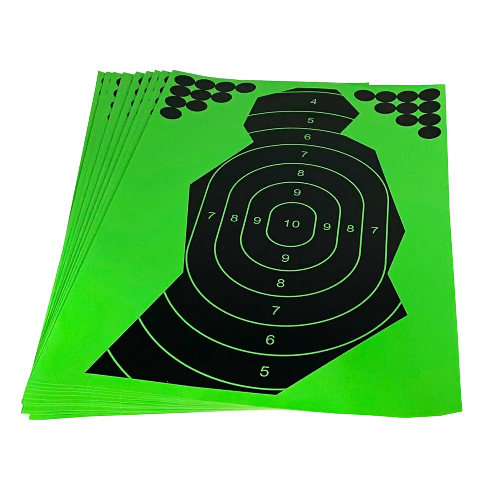 

10x Reactive Splatter Paper Targets Practicing 12x18inch Shooting Adhesive