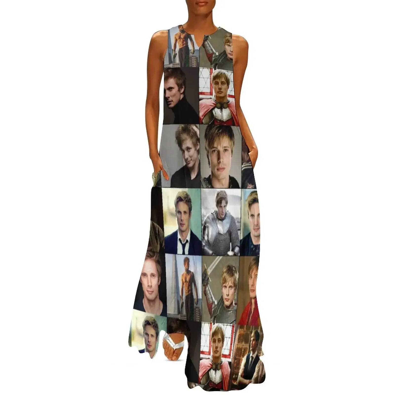

Bradley James Photo Collage Long Dress luxury evening dresses 2025 Dress women Dress
