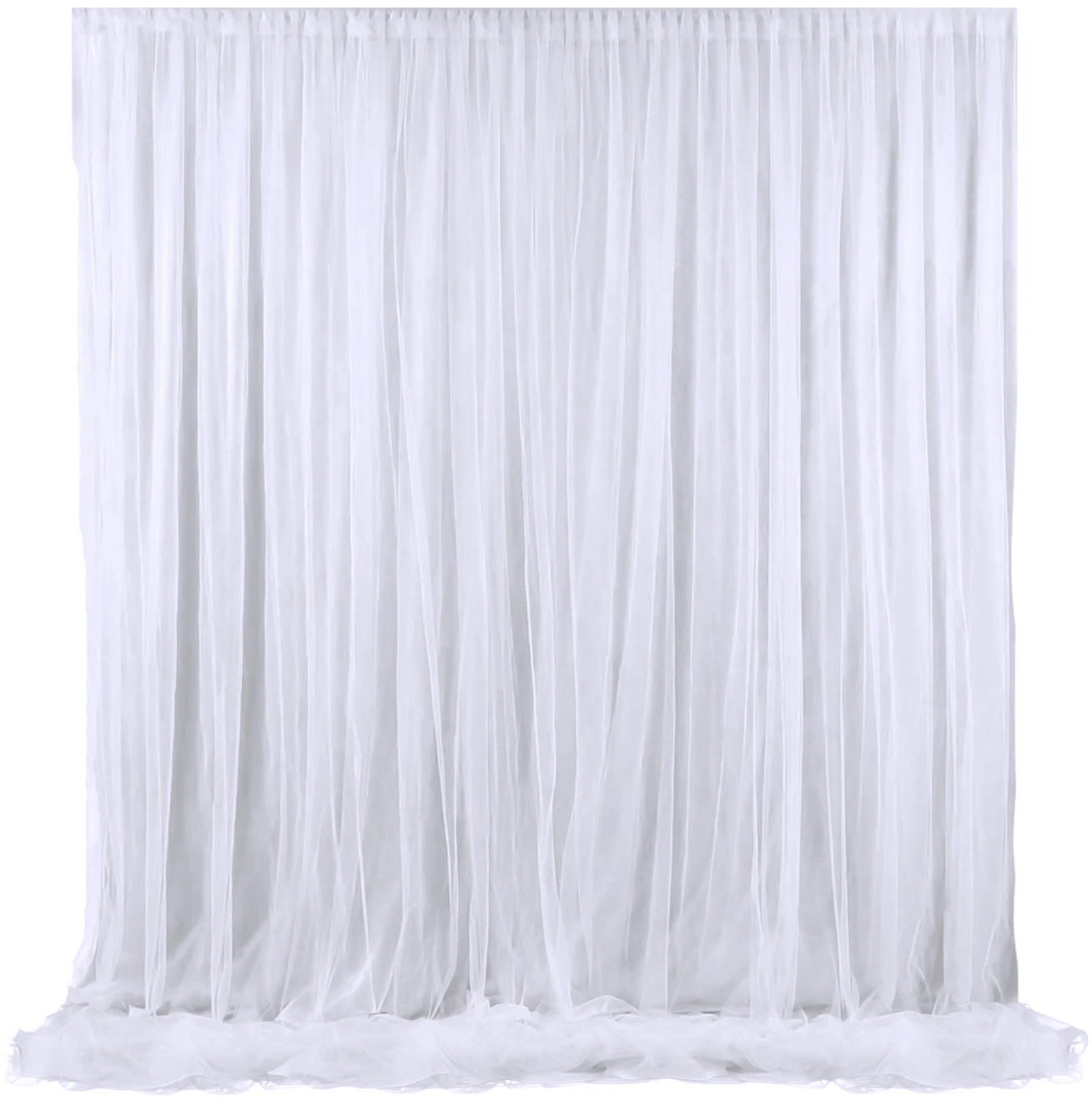 White Stage Wedding Party Backdrop Photography Background Drape Curtains 3 M