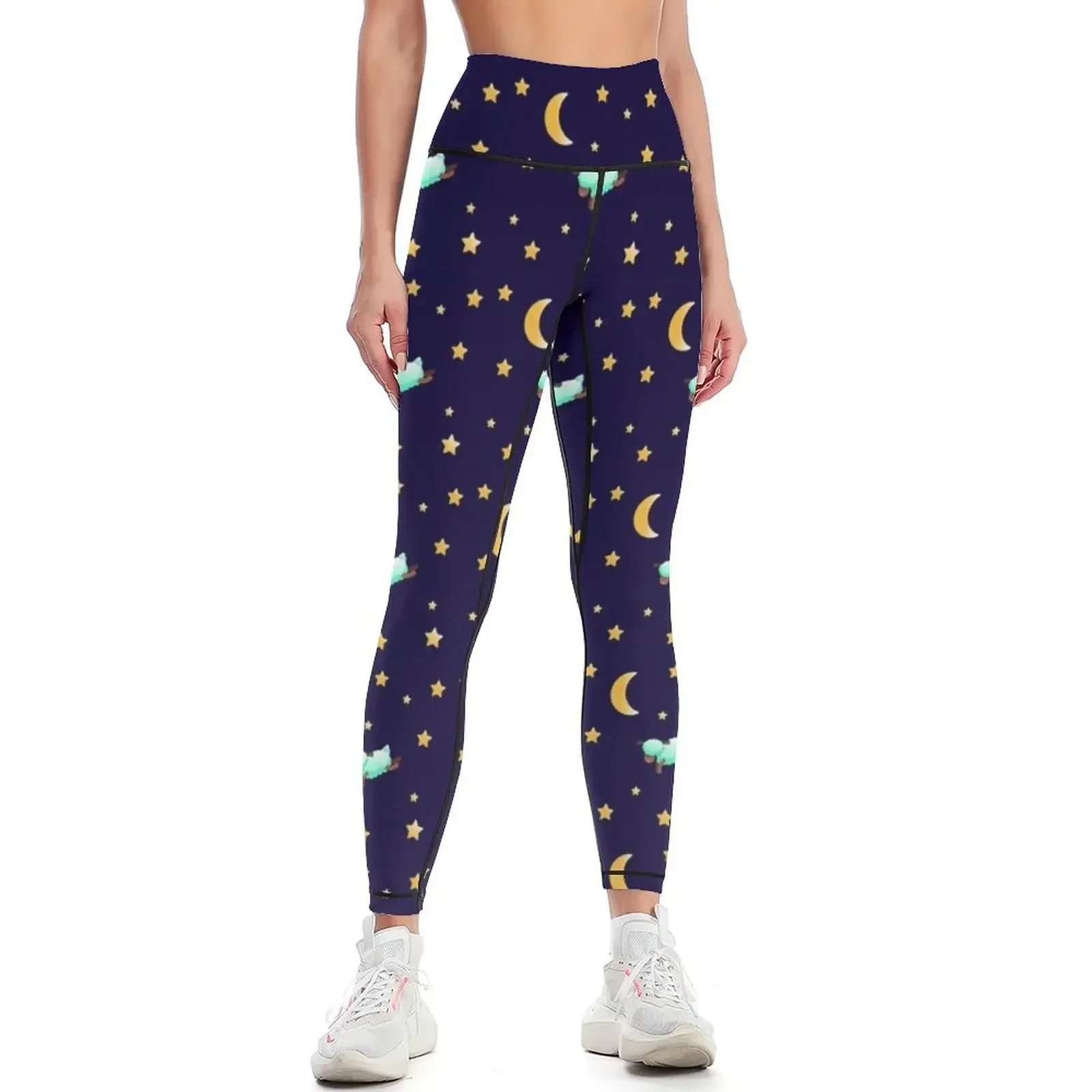 

night sky and sheeps for kids Leggings push up legging gym top sports shirts gym Women's gym Womens Leggings