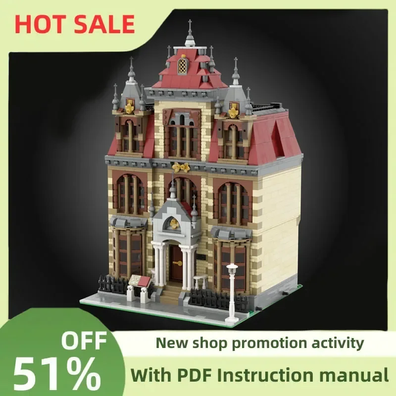Hot 4201Pcs Moc European Medieval Street View Historic Manor Modular Model Diy Creative Ideas KidToy Birthday Gift Custom Puzzle