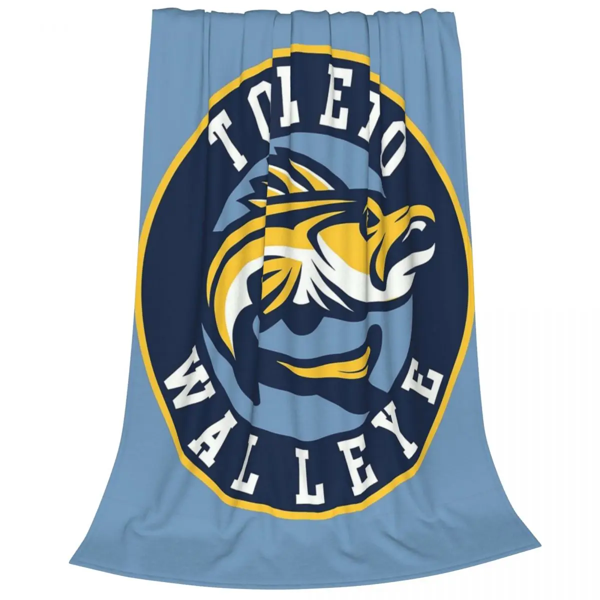 Toledo Walleye Hockey Logo Blankets Flannel Portable Sofa Throw Blankets For Couch Bedding Outdoor Throws Bedspread Quilt