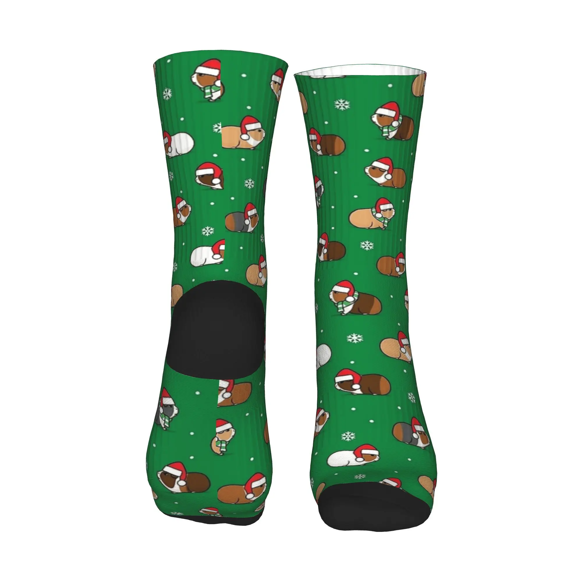 Weihnachten Meerschweinchen grüne Socken Gothic Strümpfe Unisex Männer mittlere weiche Skateboard Socken Herbst Design rutschfeste Socken