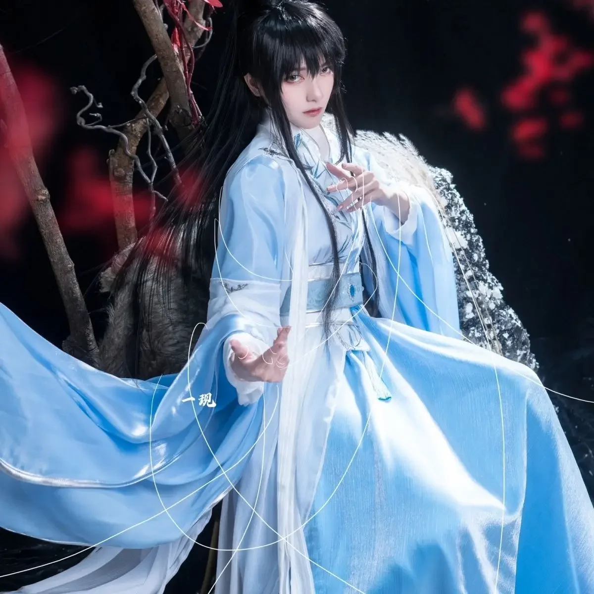 

Shen Lanzhou Cosplay Costume Jun Wu Emperor Wu Eight Bitters Chu Wanning Cosplay Han Dress Yue Lie Qilin Hanfu Clothing