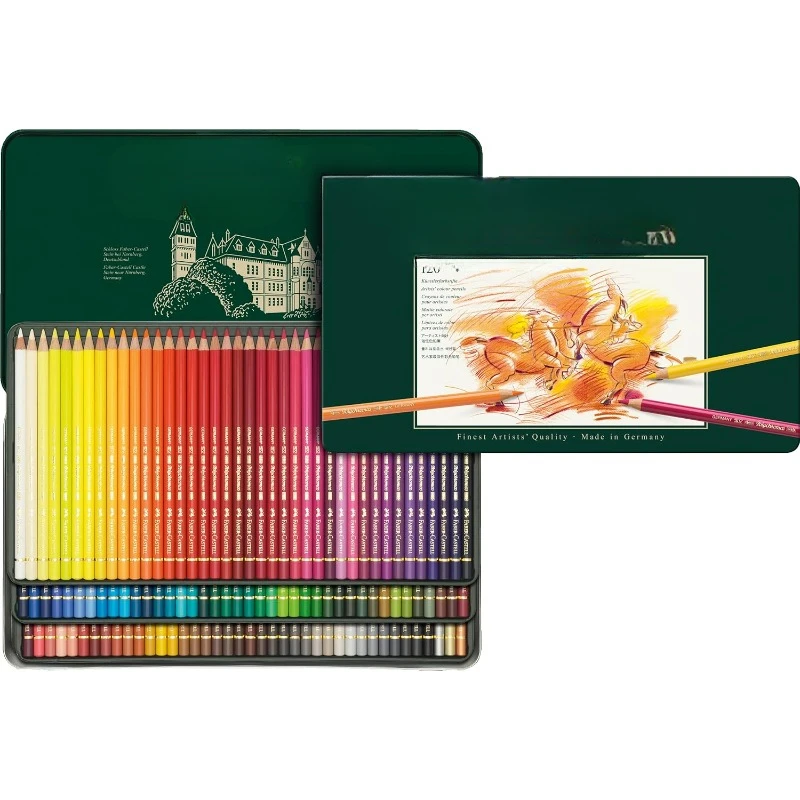 Polychromos Artists' Color Pencils - Tin of 120 Colors - Premium Quality Artist Pencils