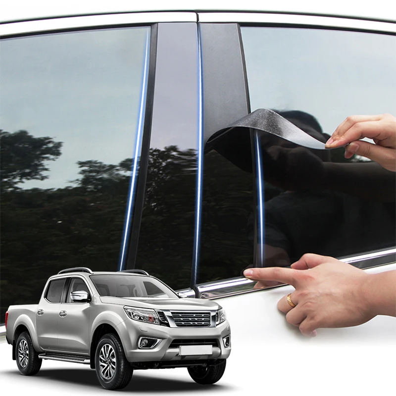 Car Styling For Nissan Navara NP300 D23 2015-2022 Car Window Pillar Trim Sticker Middle BC Column Sticker External Accessories