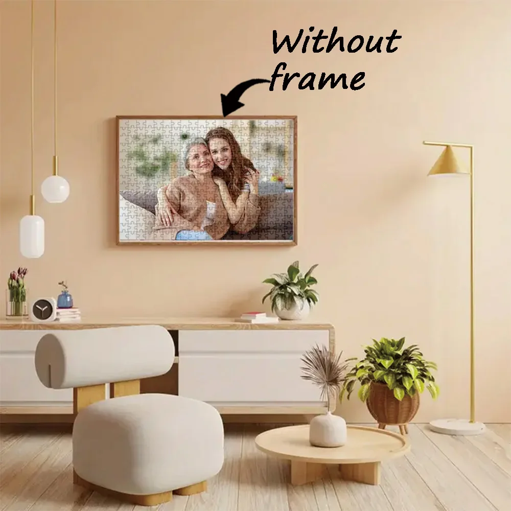 Photo Custom Wooden Jigsaw Puzzle 35/300/500/1000pcs Personalized Gift for Christmas New Year Presents