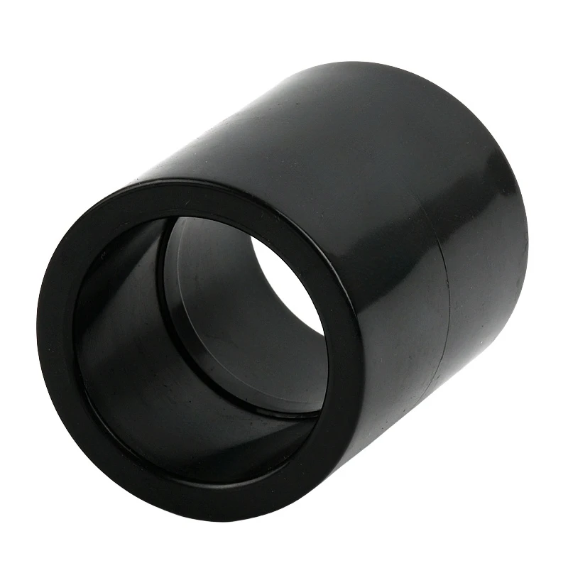 PVC Direct Pipe Connector DIY Garden Irrigation Fittings Aquarium Fish Tank Joints Accessory Black I.D 20/25/32/40/50mm 1-10PCS