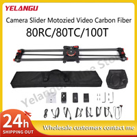 YELANGU Professional Camera Slider Motozied Video Carbon Fiber Track Rail with Mute Motor Time Lapse Wireless Control Remote